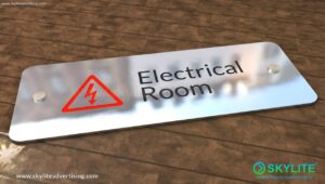 electrical room sign stainless metal etched0001 1