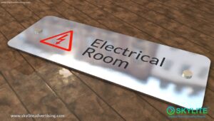 electrical room sign stainless metal etched0002 1