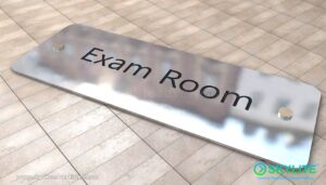 exam room sign stainless metal etched0002 1