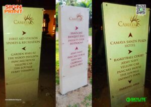 camaya coast acrylic sign 3