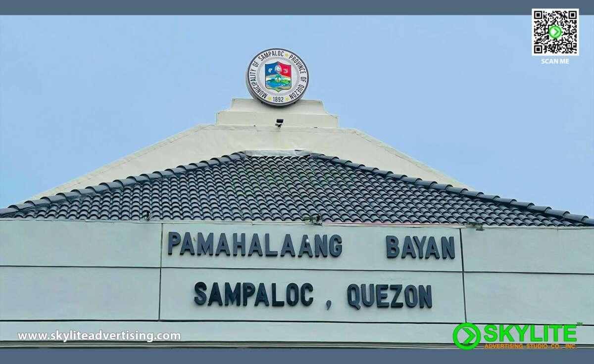 municipality of sampaloc province of quezon logo marker etching sign 3