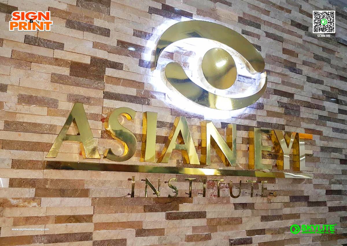 asian eye institute brass sign 2