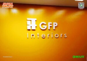 gfp interiors acrylic sign 2