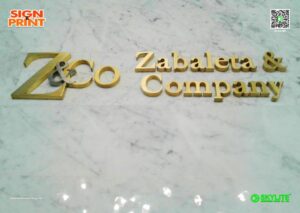 zabaleta and company brass sign 2