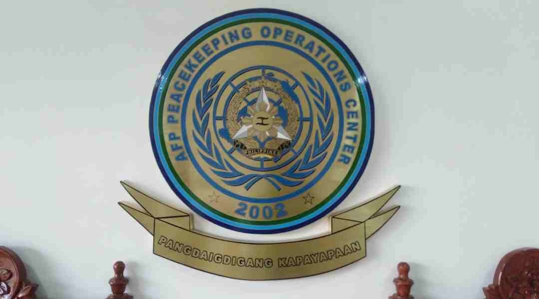 afp peacekeeping operations center brass etching sign 1080X600