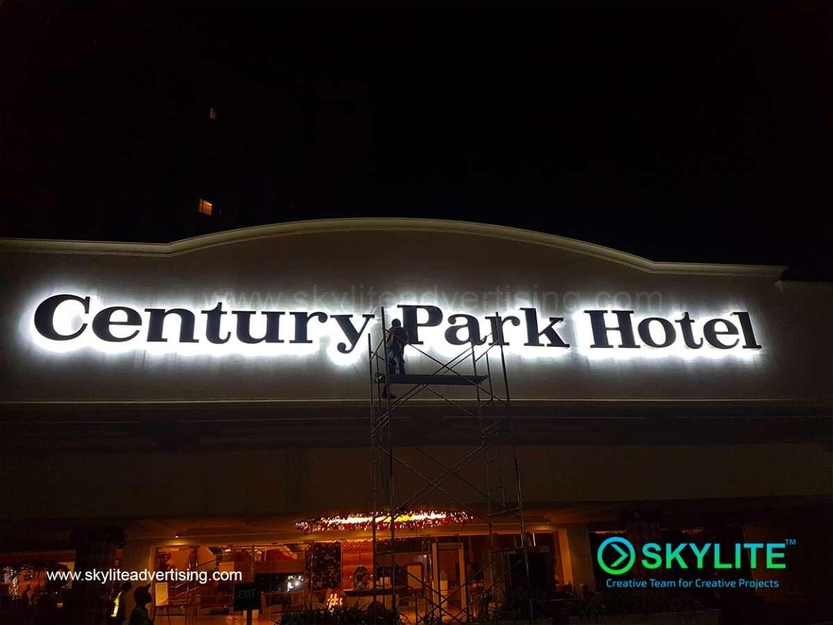 century park hotel brass sign philippines 4
