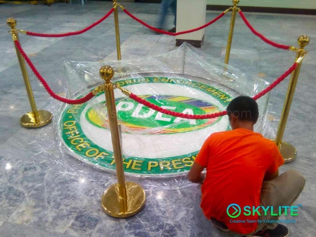 Floor 3D Acrylic Sign with Epoxy Resin Protection - Image 6