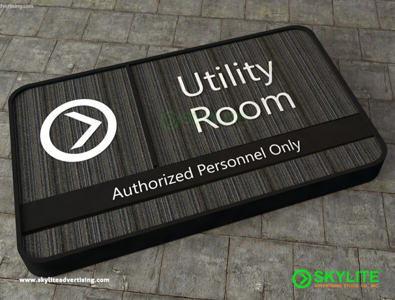 Utility Room Door Sign