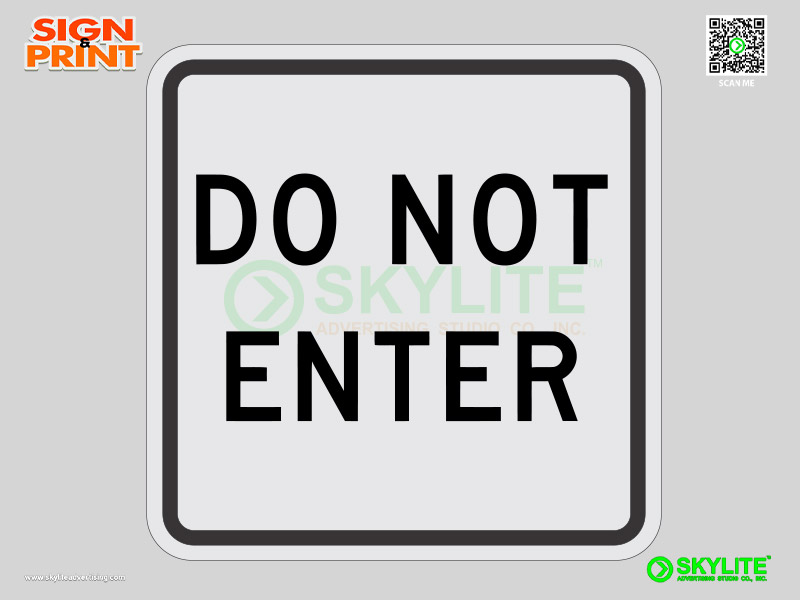 Do Not Enter Square Safety Sign