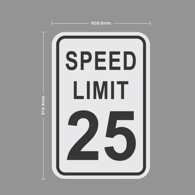 Speed Limit 25 Safety Sign